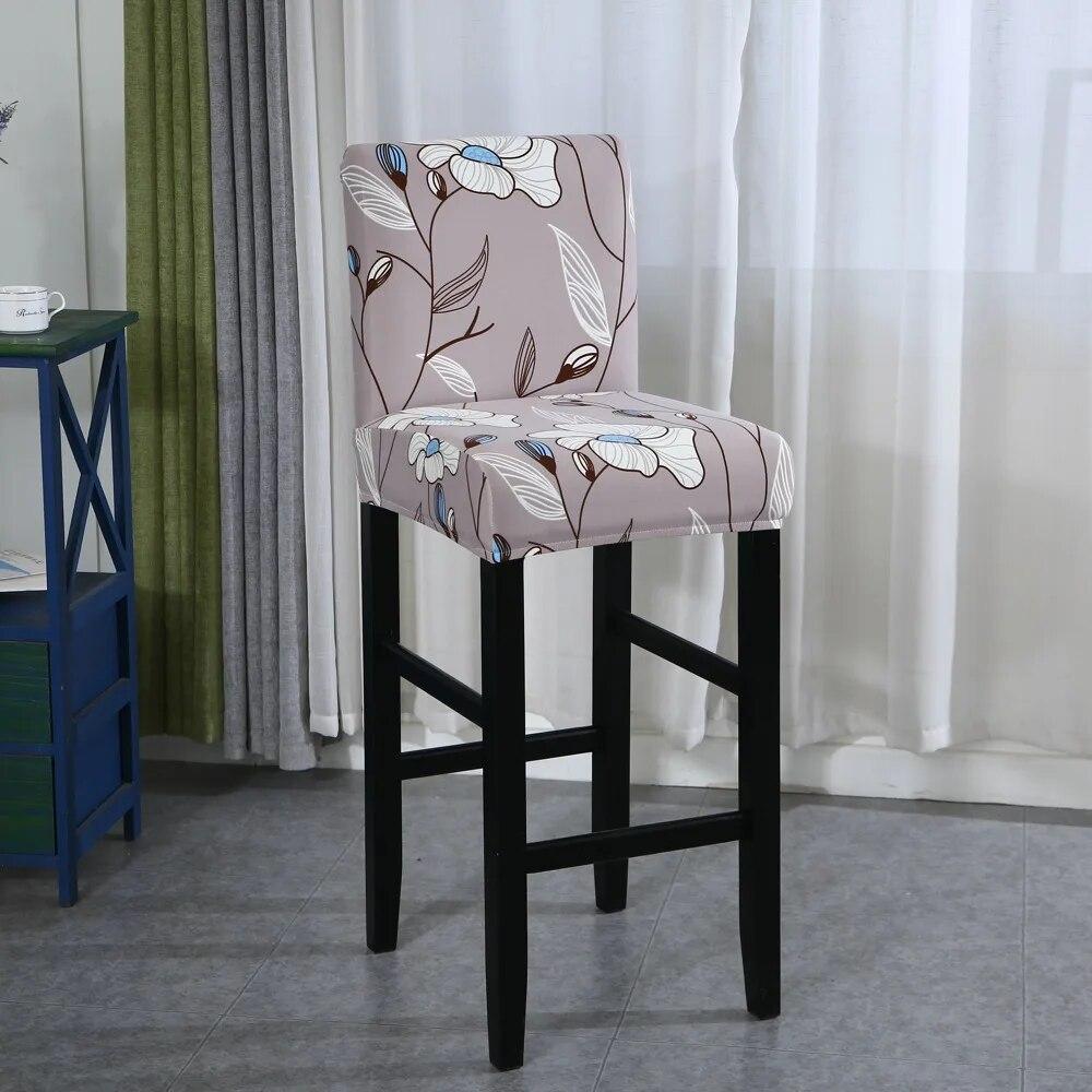 Elastic Bar Stool Chair Cover Home Dining Room Bar Seat Cover Geometric Style Restaurant Hotel Decor Washable Easy Cover