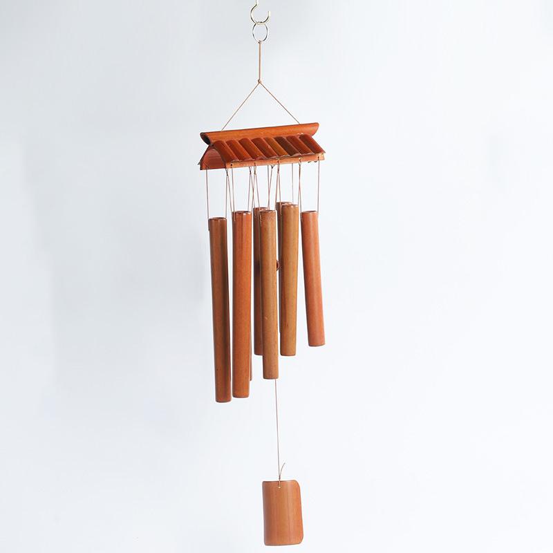 Handmade Tubes Bamboo Bell Natural Wind Chimes  Indoors Pendant Balcony Home Hotel Decor Outdoor Yard Garden Windchime Crafts