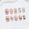 Handmade Cute Animal Style Short Press-on Nails: Autumn/Winter Design for Versatile Daily Wear, Enhancing Skin's White Tone