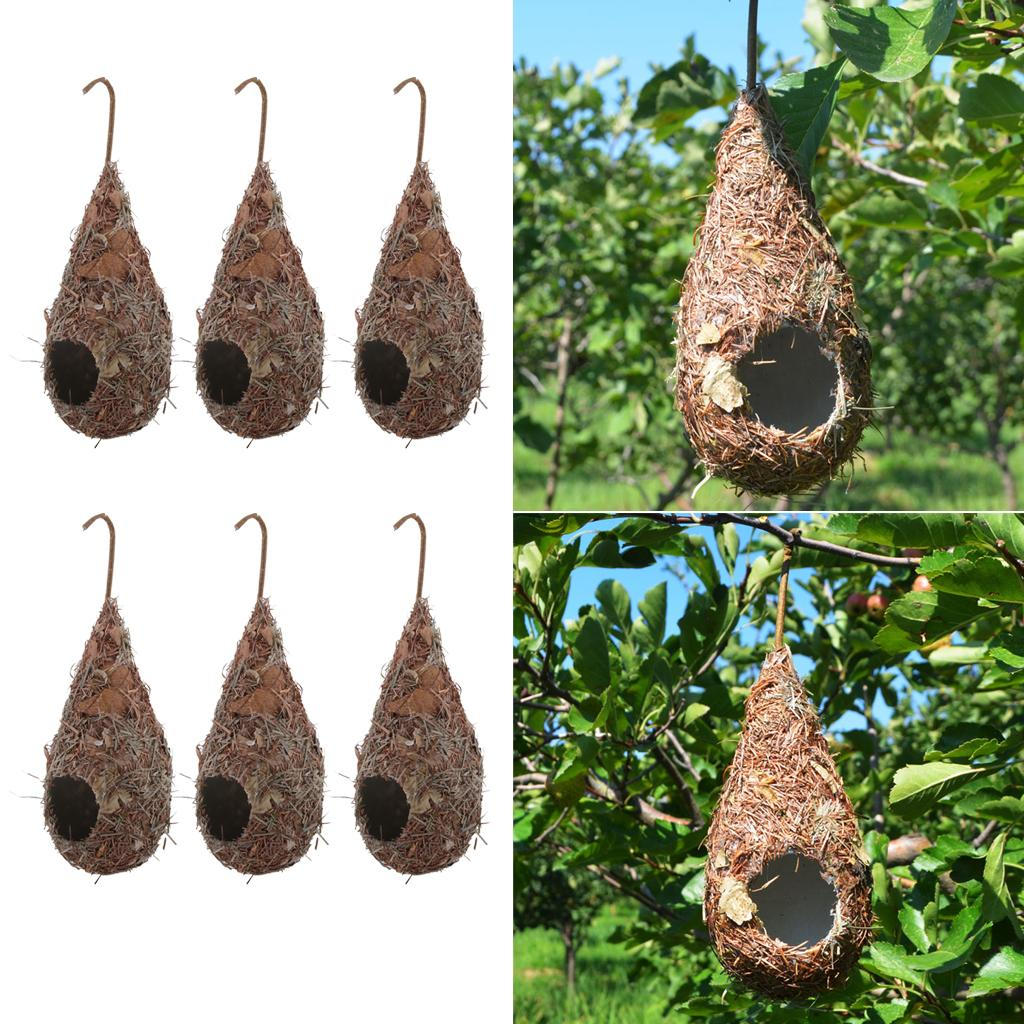 

6pcs Artificial Straw Hatch Breeding Grass Cave