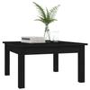 Coffee Table Black 55x55x30 Cm Solid Pine Wood