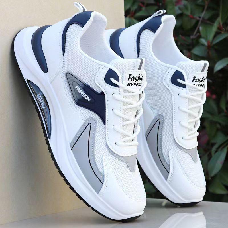 Autumn men's shoes waterproof leather shoes men's lightweight sports shoes soft sole casual running shoes dad shoes