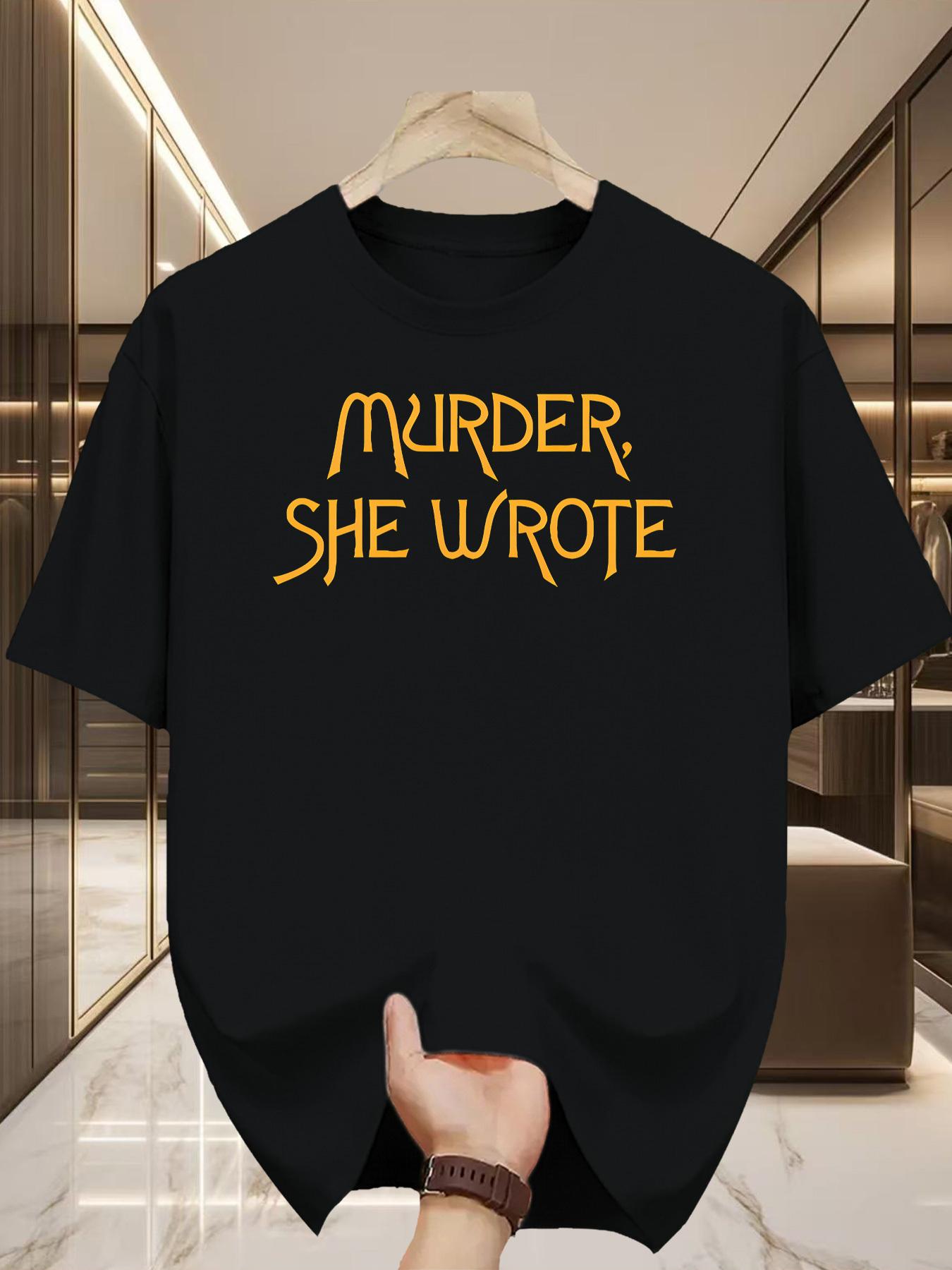 Novelty Murder She Wrote Movie Graphic T Shirt Womens Unisex Cotton Tee Summer Spring Oversized ONeck Streetwear Vintage Tops S