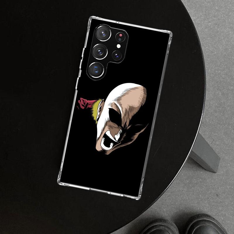 One P-Punch-Man Saitama King Phone Case Cover for Samsung Galaxy S26 S25 Edge S24 S23 Ultra S22 Plus S21 FE S20 + Art Customized