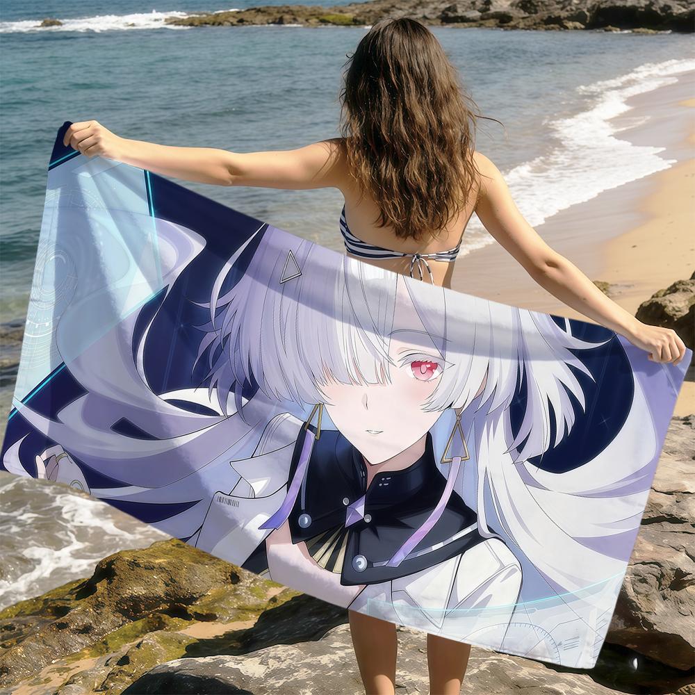 Mornye wuwa game Wuthering Waves Towel soft printed Beach Towels Trip Towel swim Summer Holiday Vacation bathing Pool Camp Gift