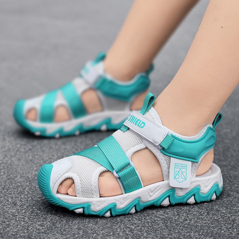 Summer Boys Closed Toe Collision Prevention Girls Sandals Sports Shoes Boys Sandals Flip-Flops