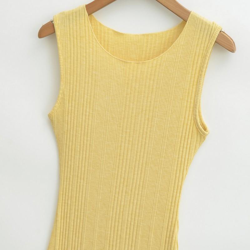 Womens 2026 Fall Sexy Slim Fit Sleeveless Striped Knit Midi Dress Streetwear
