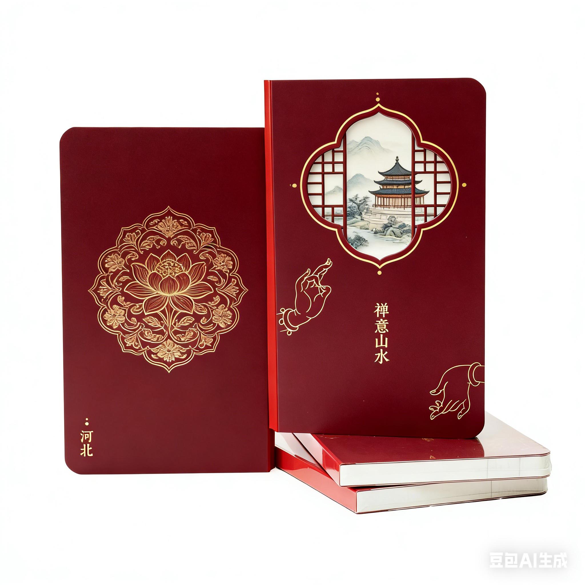 ODM Customizable Sculptural Thermal Binding Hardcover Notebook Creative Gift (Red,A5&A5) красный