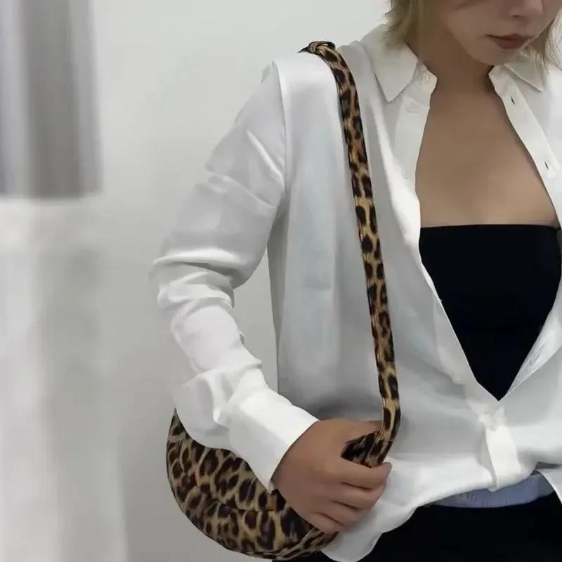 Autumn New Arrivals Women's Leopard Pattern Chest Bag Trend High Quality Shoulder Crossbody Bag Hobo Purses Handbag Shopper