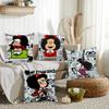 Cartoon Cute Mafalda Pillow Case Suitable For Bedrooms Living Rooms Cars Home Decoration