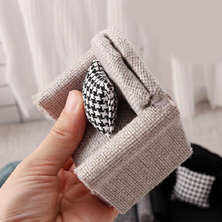 Dollhouses Plush Miniature Sofa Furniture For Toyhouses Jewelry Box Design Safe Childrens Play