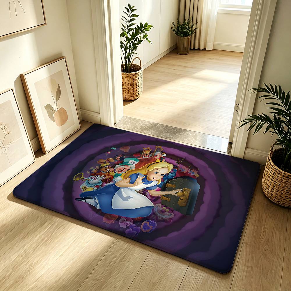 Anime-A-alice In-W-wonderlandS Classic Carpet Bathroom Anti-slip Mat Door Mat Home Decoration Mat Entrance Mat Scratch-resistant