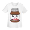 T-shirt Nutella Donna Manica Corta Magliette Girocollo Streetwear Cotone T-shirt Estive Streetwear