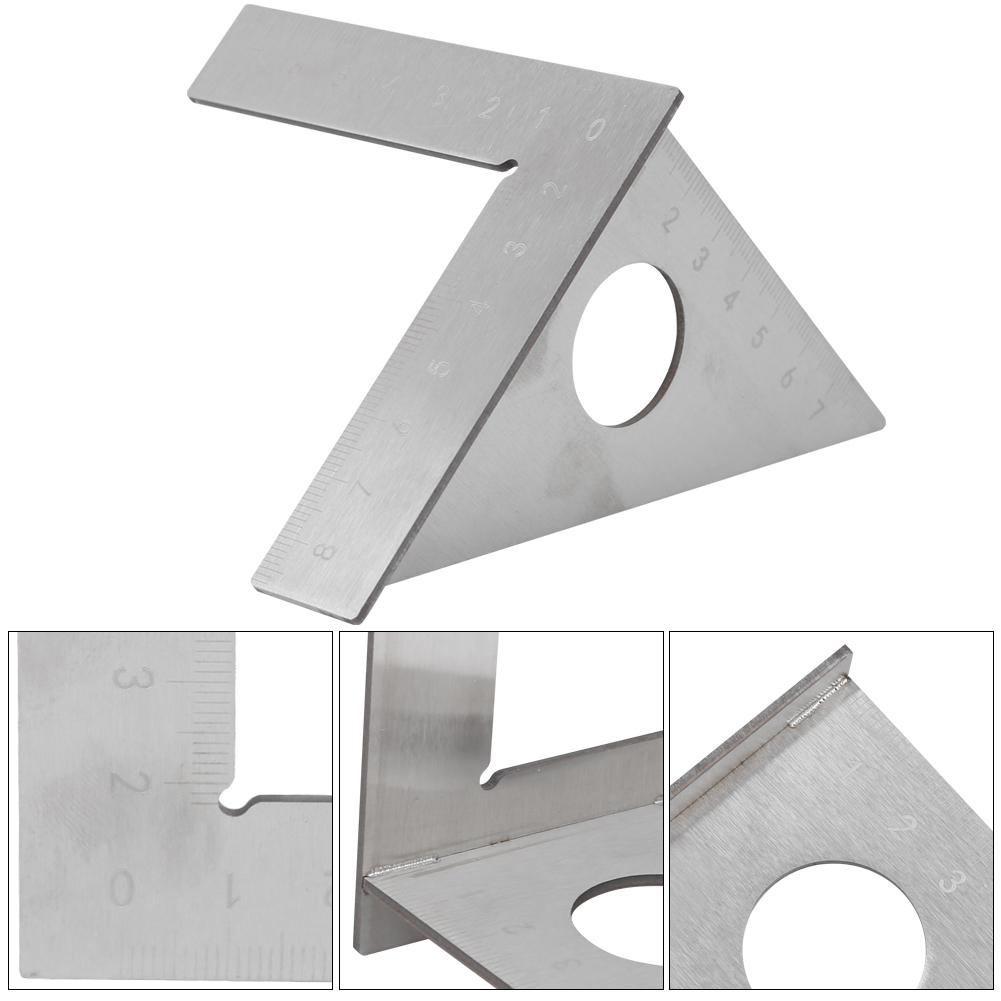 Stainless Steel Woodworking Right Angle Gauge 90/45 Degrees Carpenter Measuring Ruler