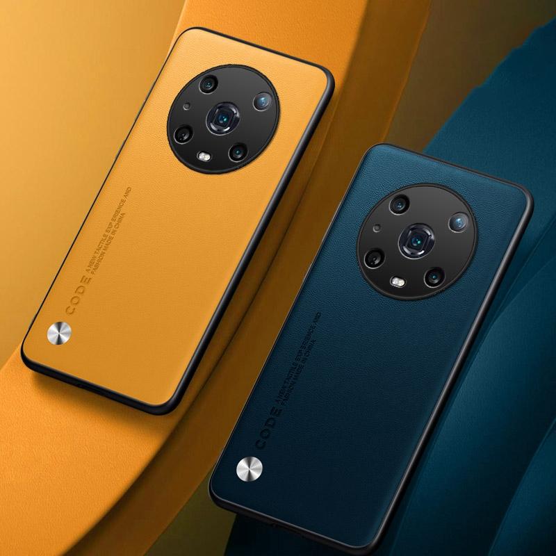 Luxury PU Leather Case For Honor Magic 4 Pro 4Pro 5G Back Cover Silicone Shockproof Protection Phone Case For Honor Magic4 Pro