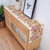 Easter Bunny Floral Linen Table Runner Holiday Party Decor Reusable Farmhouse Kitchen Dinning Table Runner Easter Decorations