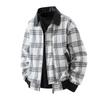 Autumn and Winter New Street Hooded Sweater Jacket Trendy Brand Loose Plaid Splicing Casual Personalized Cardigan