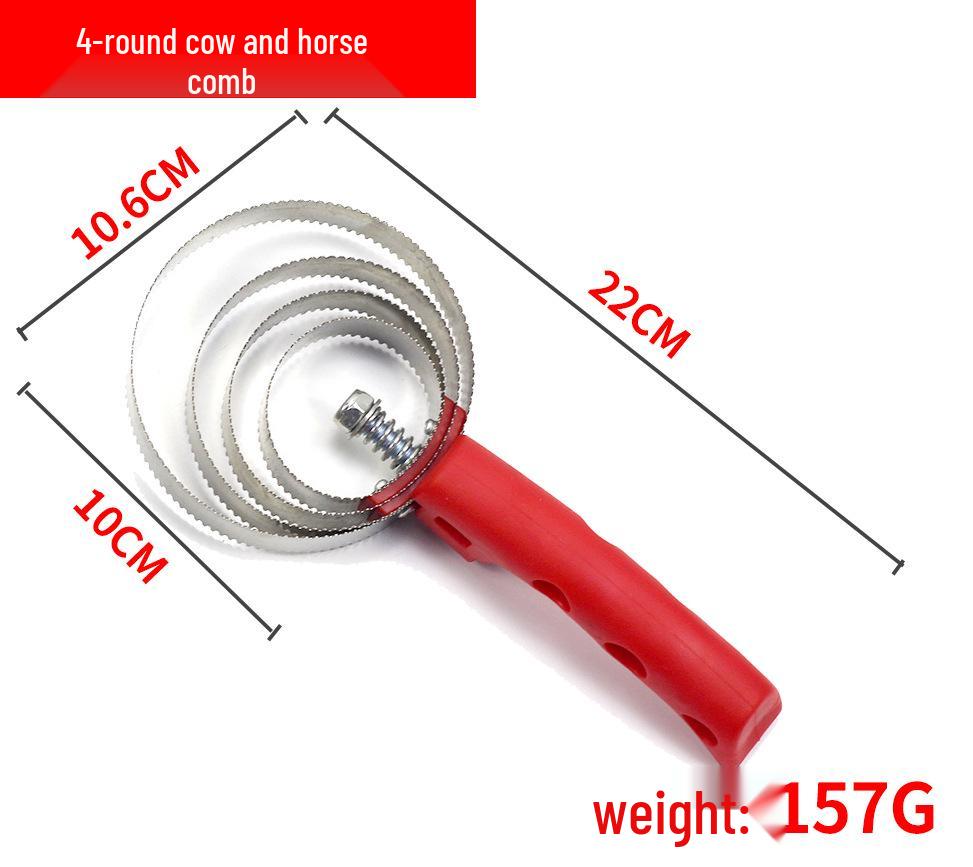 

Расческа с несколькими кругами из нержавеющей стали и скребок для пота для коров и лошадей - Грабли для удаления шерсти и зуда