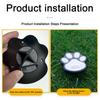 Yousheng Dog Paw Solar Light, Cute Paw Garden Pathway Light, Waterproof Solar Outdoor In-Ground Light for Pet Lovers Patio Lawn