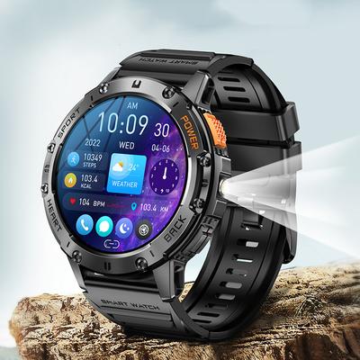1,43 palce 466*466 AMOLED displej Pánské chytré hodinky Bluetooth s funkcí volání Sportovní fitness tracker Monitor srdečního tepu Chytré hodinky pro Android IOS 530mAh