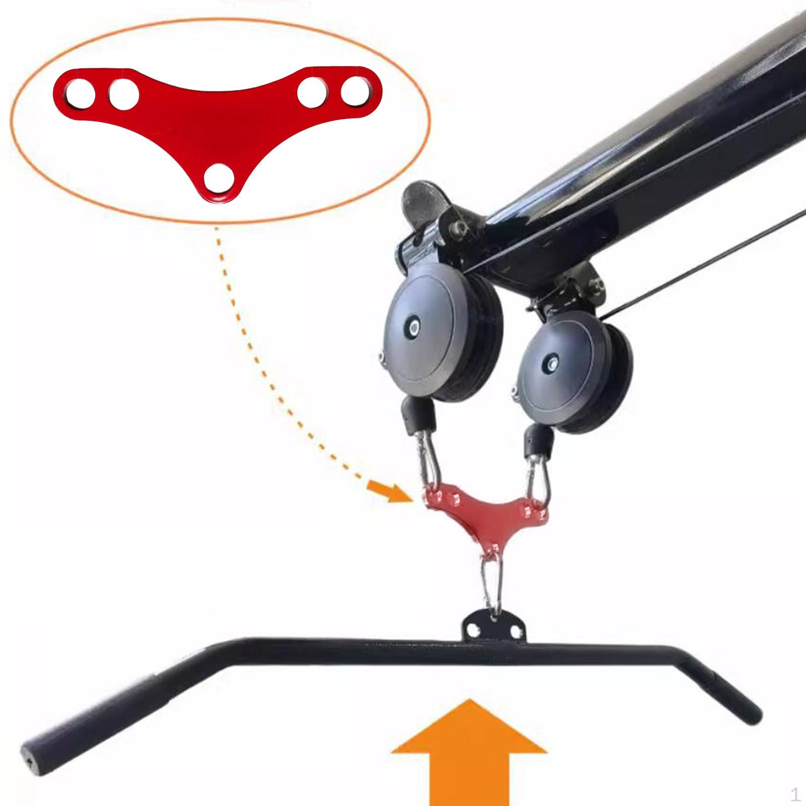 Double to Single Handle Adapter Plate Pull Down Attachment for Home Gym Bar Part Cable