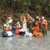 10cm Nativity Scene Holy Family Figurines Statue Set for Christmas Indoor Tabletop Decoration and Religious Gift Giving