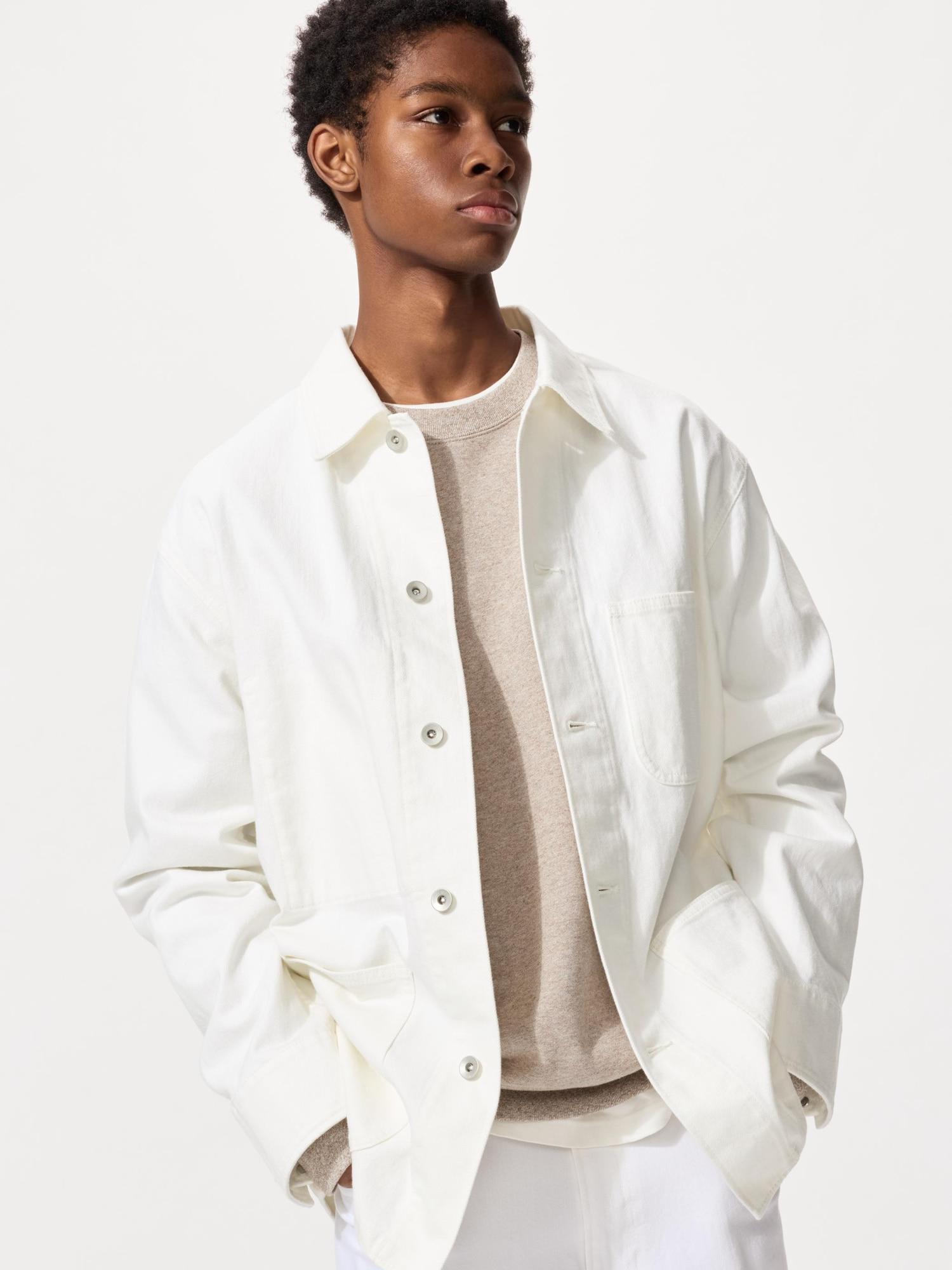 

Uniqlo Модель джинсовой куртки 01 OFF WHITE/XS