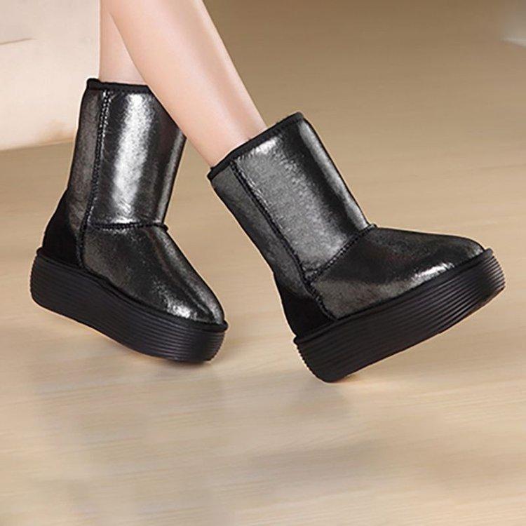 Cold-proof and warm snow cotton boots non-slip new winter Northeast extra thick and versatile comfortable warm cotton shoes women