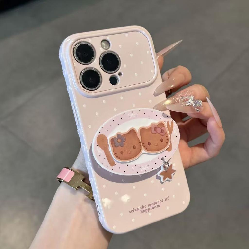 Cute Doll Bracket Is Suitable for Apple 17promax Mobile Phone iphone16Pro Love Window Mobile Phone Case