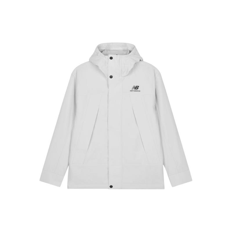 Куртки New Balance Мужские Белые С капюшоном Умеренные Другие AMJ23357-GYM XL