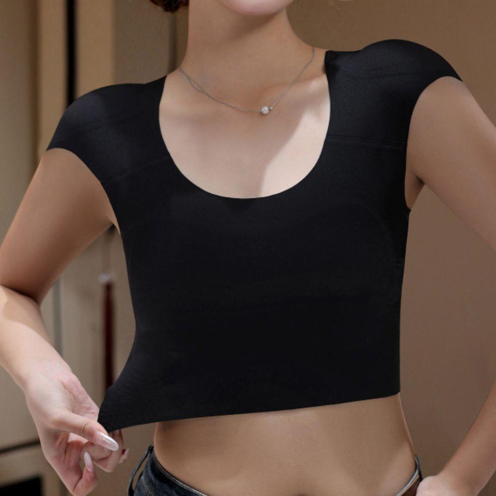 Seamless Shoulder Pad Vest Chest Binder Wireless Bra Comfortable Underwear for Women Body Shaping
