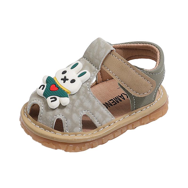 Infant Non-Slip Soft Sole Squeaky Sandals for Boys and Girls, Ages 0-3