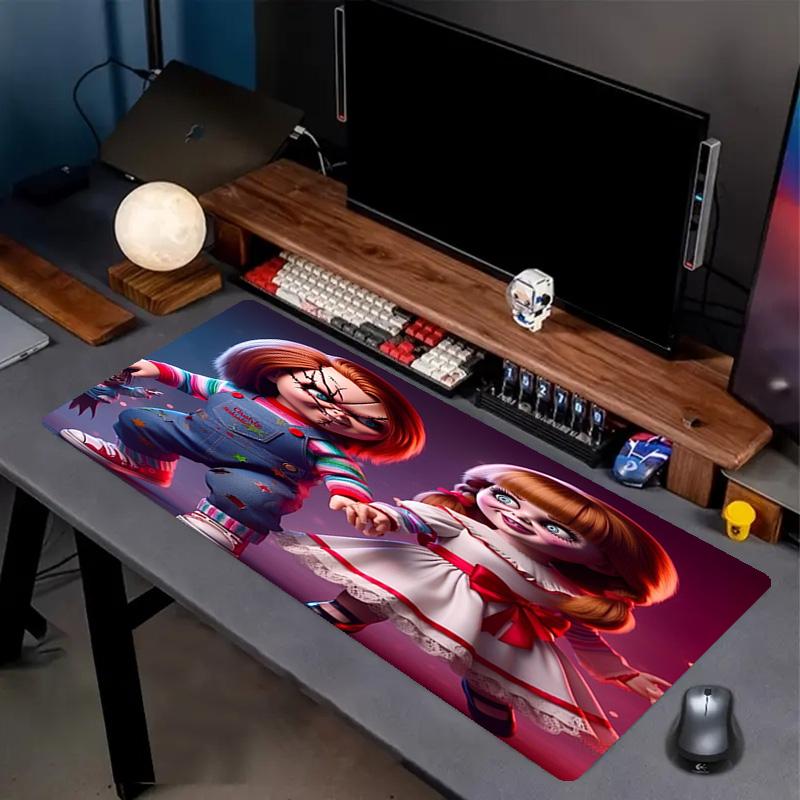 Bride of Chucky Print Mouse Pad, Anti‑Slip Desktop Keyboard Mat, for PC Laptop Gaming Working Daily Use, Cool Festival Surprise Gift