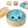 (albastru deschis) Gălușcă Strălucitoare, Cutie Gălușcă Strălucitoare Squishy, Fidget Senzorial pentru Alinarea Anxietății, Plastilină Moale de Strâns pentru Decomprimare, Cadouri pentru Stres (albastru)