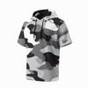 Men's Camouflage Print Raglan Sleeve Casual Sport Fishing Short Sleeve Hoodie Lightweight Breathable Outdoor Top