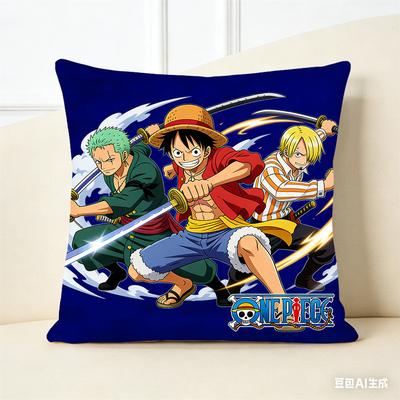 One Piece Pillow Cover Anime Fan Favorite Character Print Decorative Pillowcase for Bedroom Living Room and Anime Enthusiasts