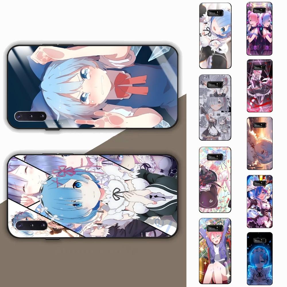 ReZERO Ram Rem Phone Case For Samsung Note 8 9 10 20 pro plus lite M 10 11 20 30 21 31 51 A 21 22 42 02 03