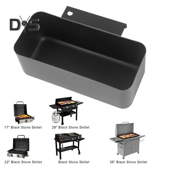 Záchytná miska na grilovací tuk pro Blackstone Premium Steel Odkapávací miska pro 17 22 28 36palcové grilovací pánve Snadno se čistí Instaluje Odolná proti rzi BBQ miska na tuk