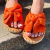 Fashion 2024Women Slippers Summer Sandals Bowknot Casual Beach Shoes Ladies Fashion Shoe Female Flats Flip Flops New Slides Footwear