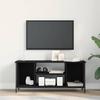 TV Cabinet in Black Oak Look 102 x 35 x 45 cm Engineered Wood