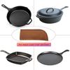 Handmade  Leather Cast Iron Pot Handle Cover, Assist Pan Holder, Double Layered Heat Resistant Potholder for Cast Iron Skillets