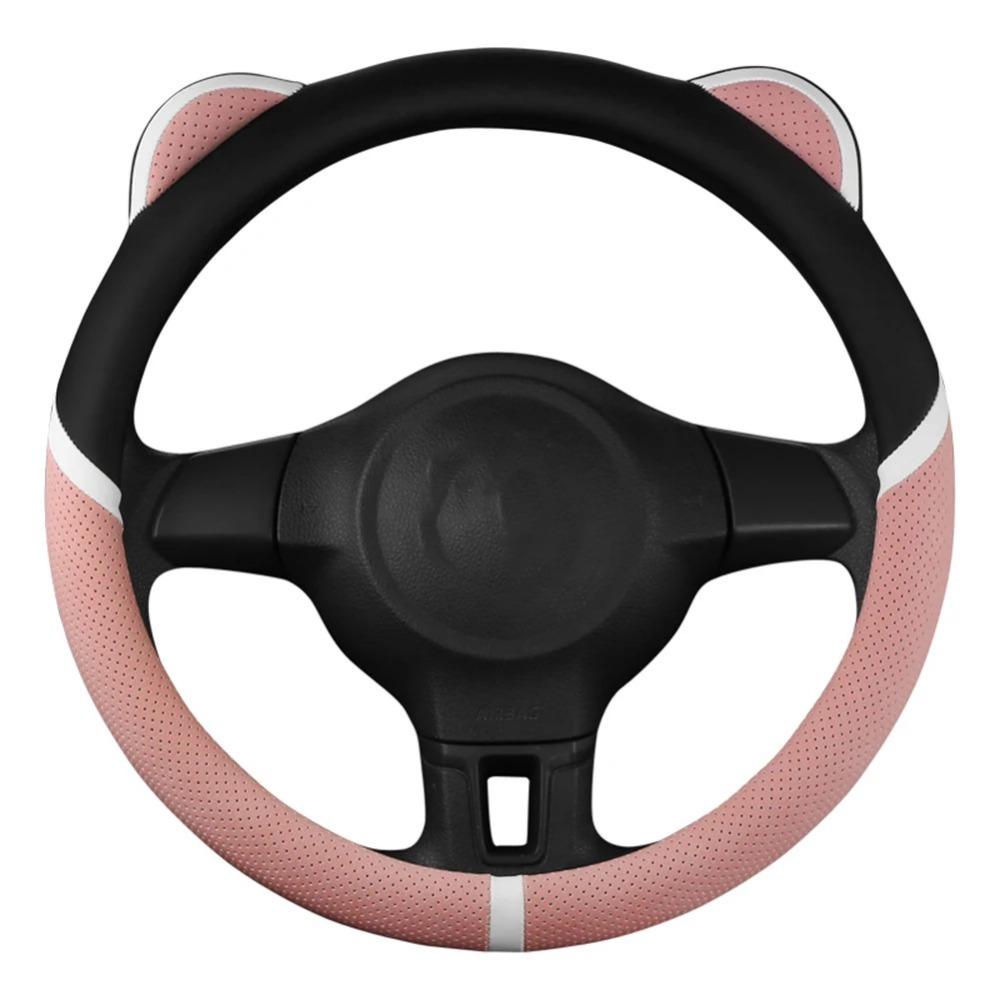Breathable Car  Steering Cover Anti Slip Steering Wheel Sleeve Cute Handle Cover  Women Use