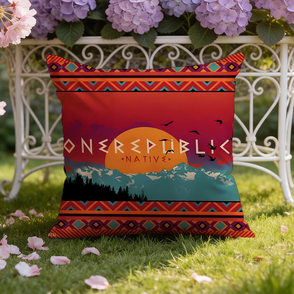 Band O-OneRepublicS Cushion Cover Home & Car Dual-Scene Pillow Cover: Reversible for Premium Comfort