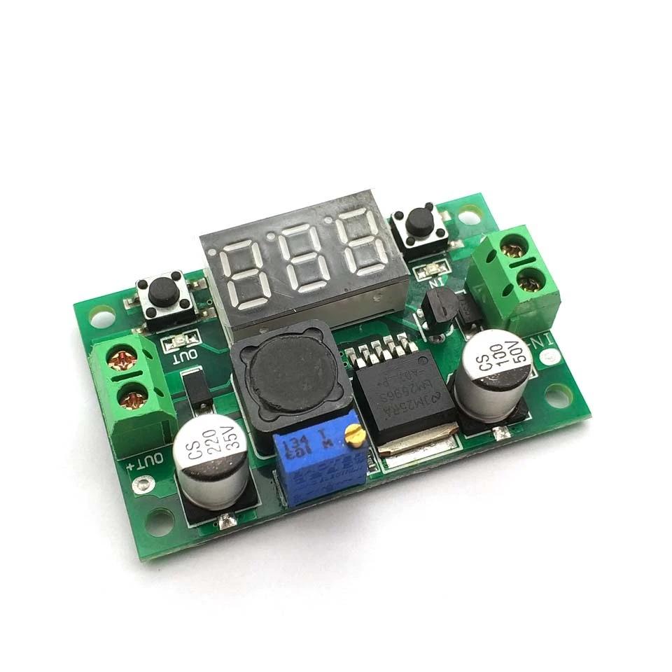 LM2596S LM2596 DC 4.0~40 auf 1.3-37V Einstellbares Abwärts-Leistungsmodul + LED-Voltmeter DC-DC-Modul