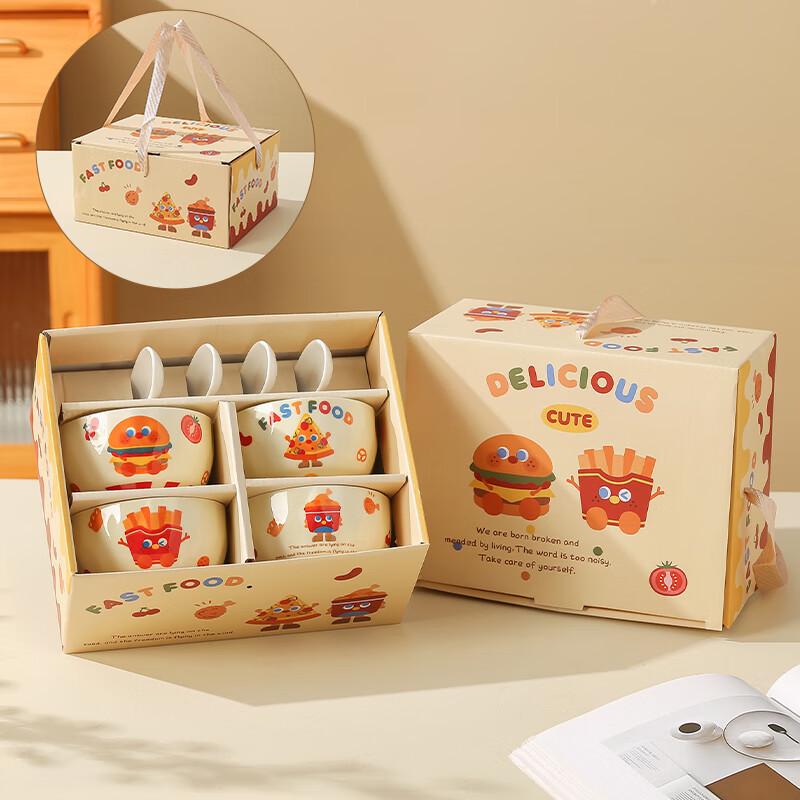 Ceramic Bowl and Spoon Gift Set