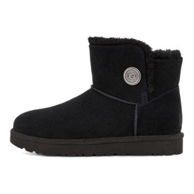 Bailey Snaps Warm Anti-Slip Plush Casual Short Snow Boots Cizme pentru femei Negru 1127352-BLK