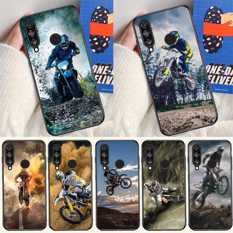 Moto Cross Motorcycle Sport For Huawei P20 P40 P30 Lite P60 Pro Nova 12s 11i 12i 10 9 SE 5T Y91 Y90 Y60 Y70 Y72 Y61 Case