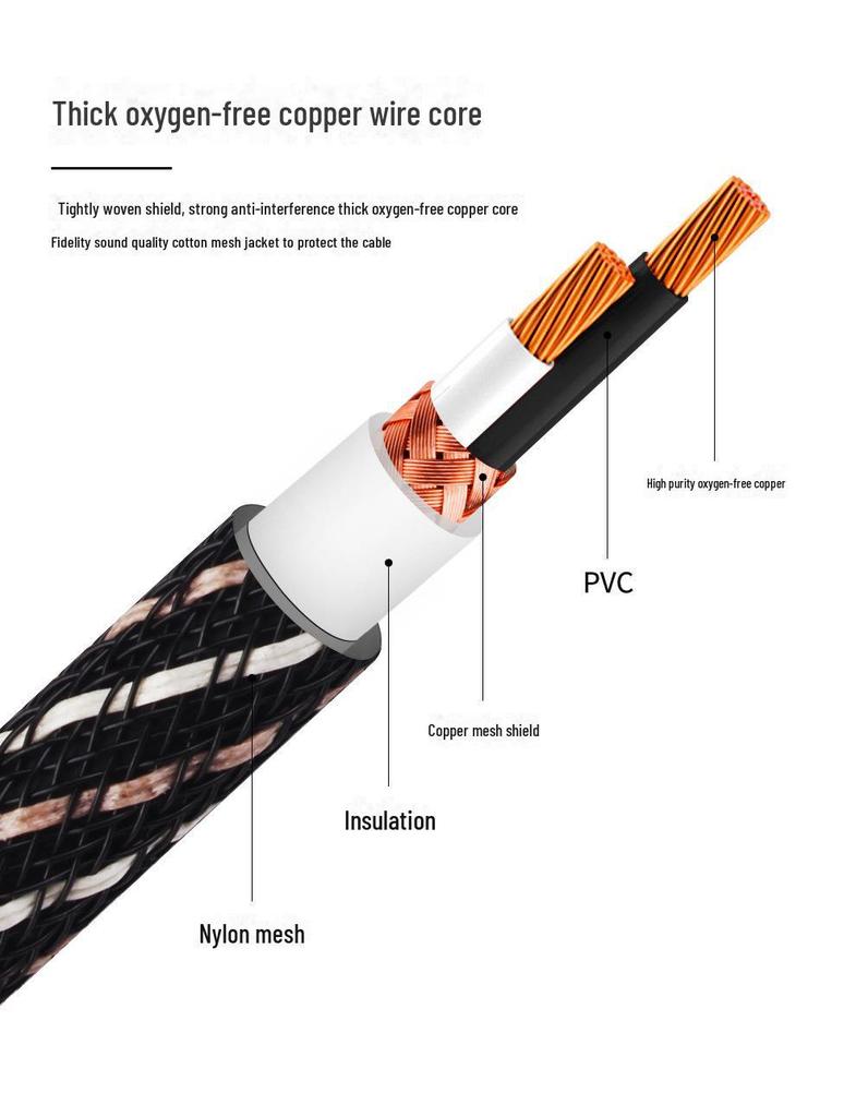 Yangyang Audiophile 3.5mm To Dual RCA Audio Amplifier Cable