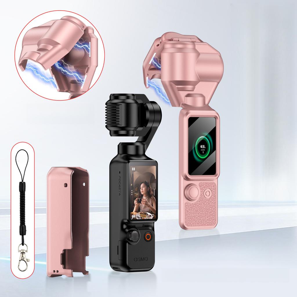 For DJI Osmo Pocket 4 Magnetic Protective Case Shockproof Hard Cover Anti-Scratch Camera Cover for Action Photography