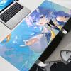 Large Gaming Mouse Pad Antislip Desk Mat Stitched Edges Stylish Aqua Fantasy Anime Print Smooth Surface for PC Laptop